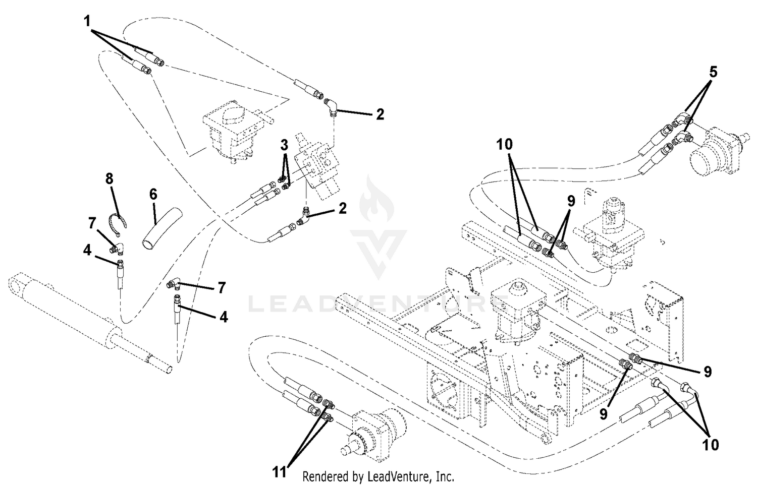Deck Lift And Motor To Pump Circuits