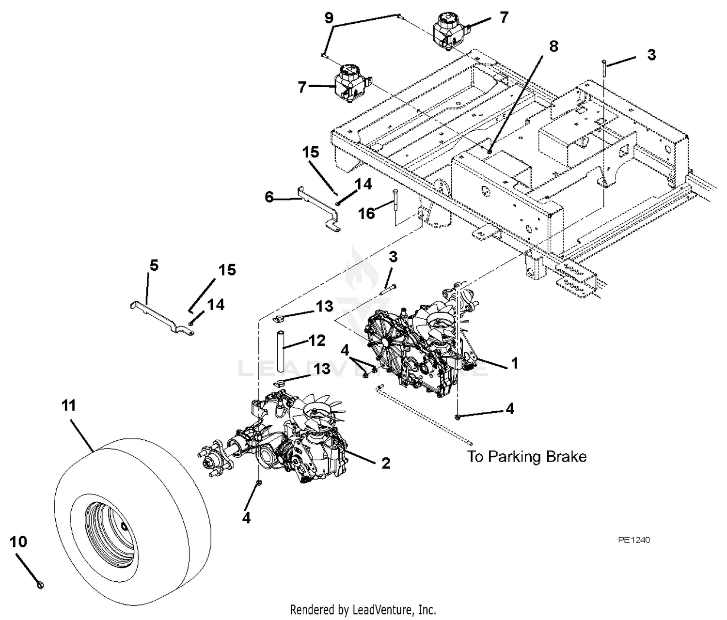 Transaxle, Dump Valves and Rear Wheels