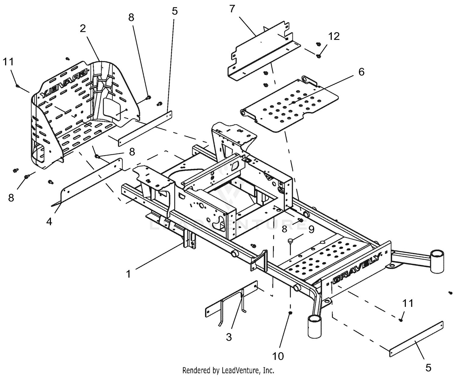 Frame, Bumper, Foot, And Kick Plate - 60 Inch