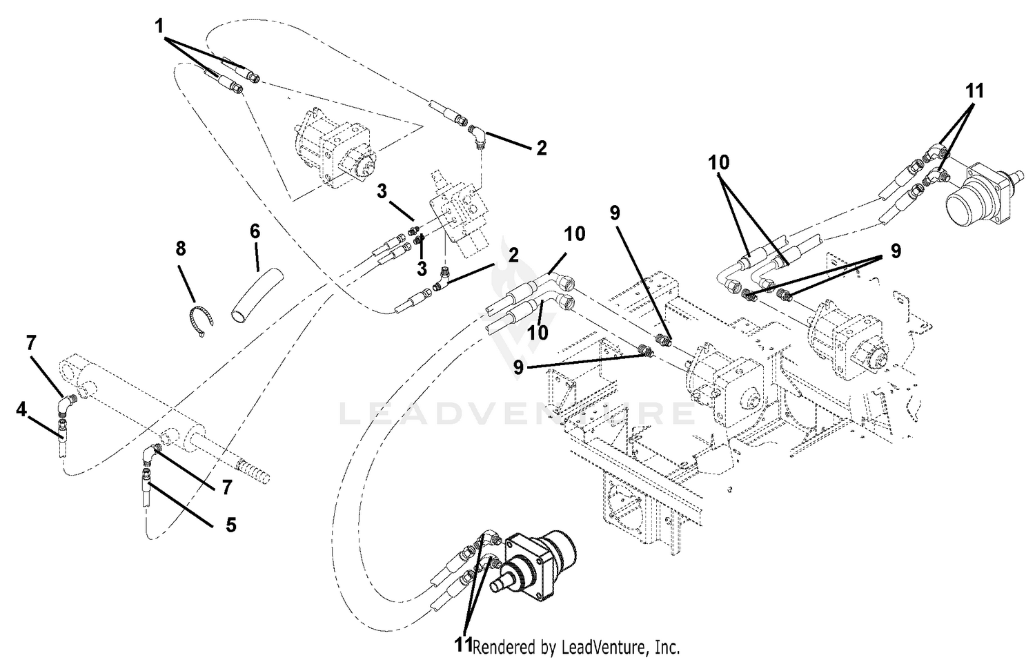 Deck Lift And Motor To Pump Circuit