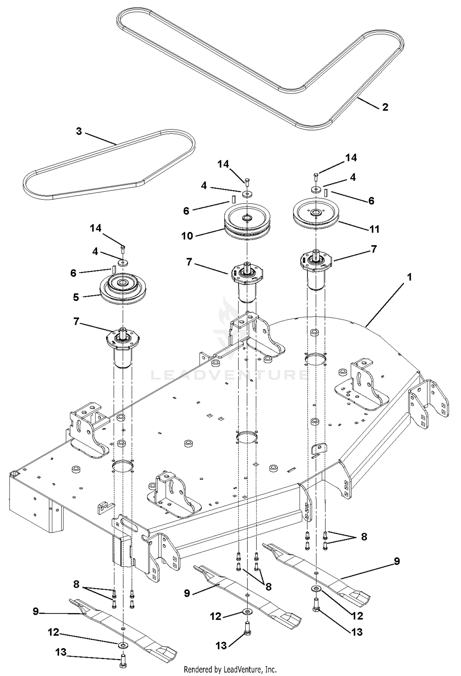 Deck, Belts, Blades And Spindles