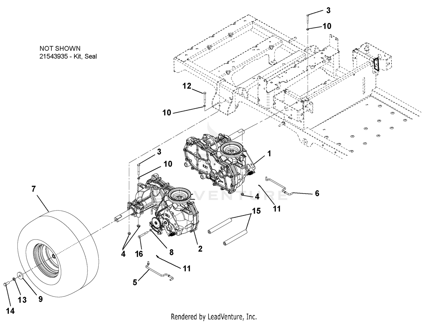 Transaxle, Dump Valves And Rear Wheels