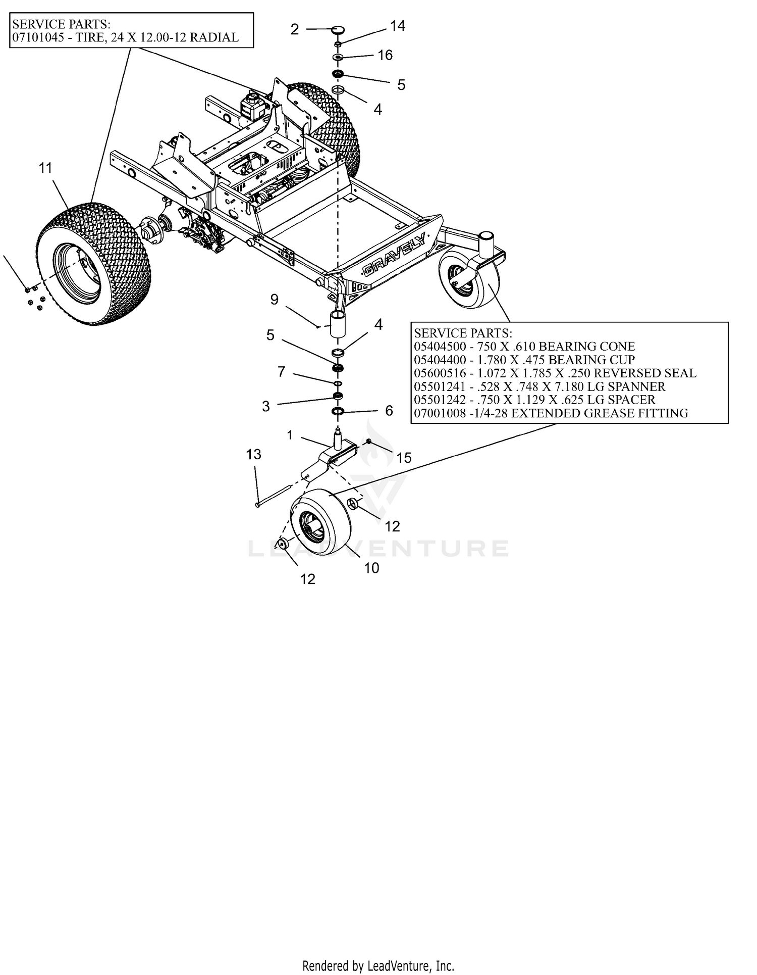 Casters And Tires - 60" And 72"