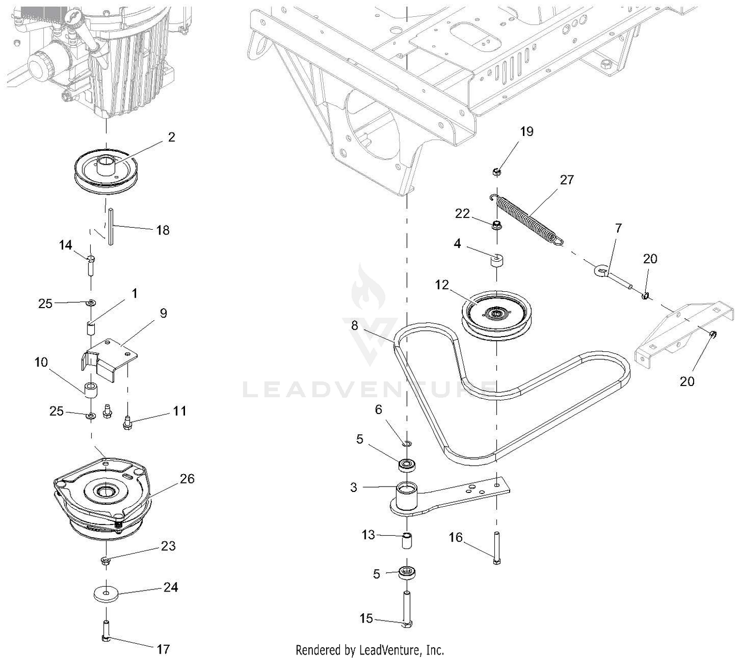 Clutch And Belt, Drive - Idler