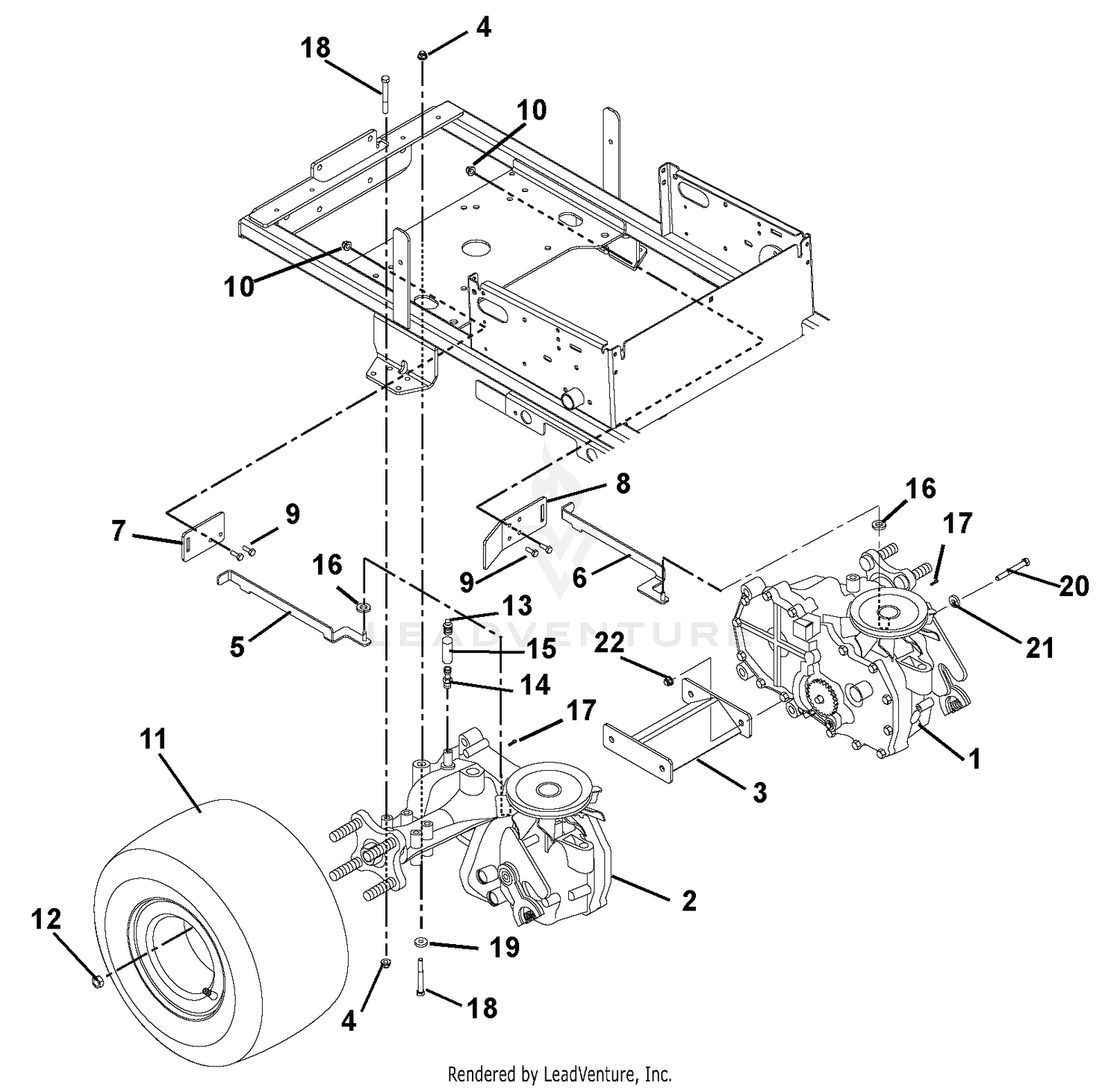 Transaxle, Dump Valves And Rear Wheels