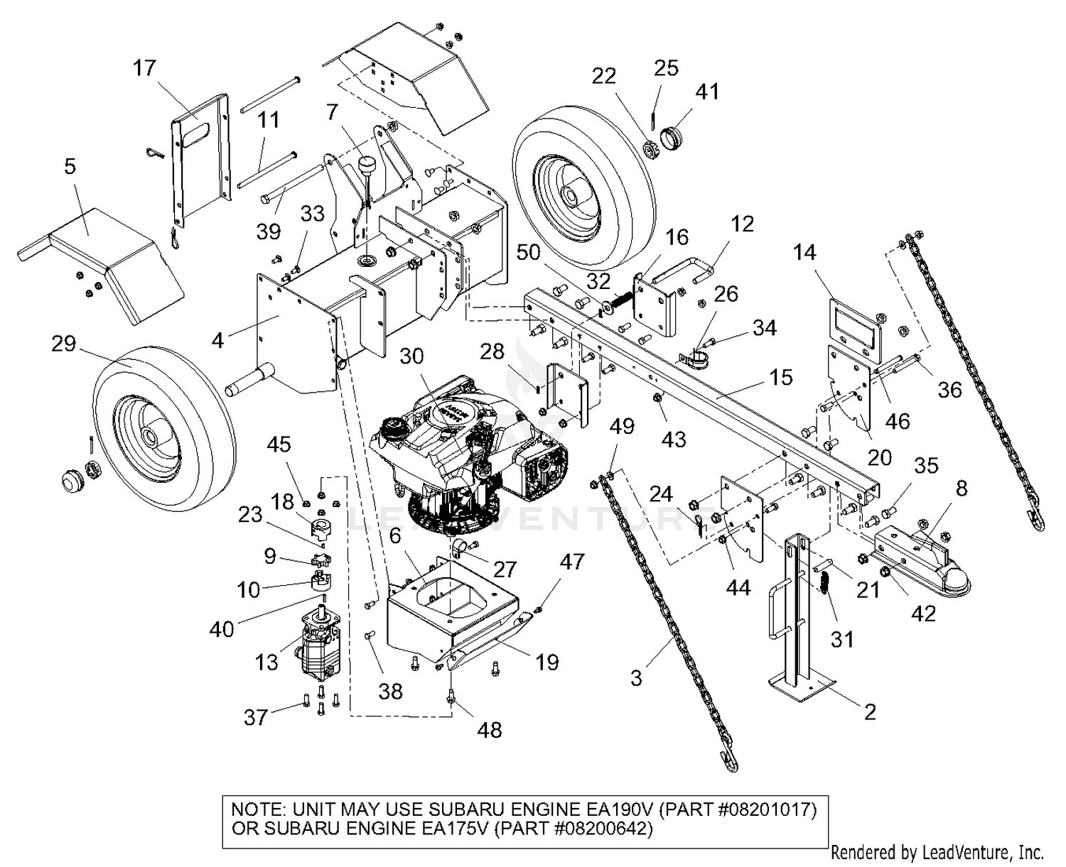 Frame, Engine And Pump