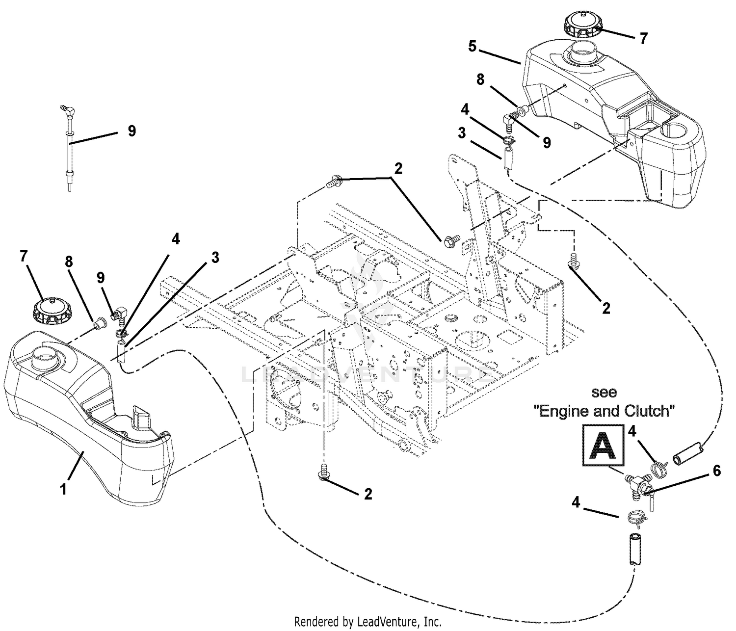 Fuel Tanks And Hoses - S/N 000101 - 002499