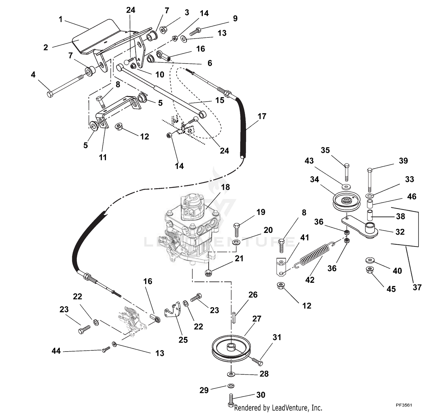 Transmission, Direction Control and Idler