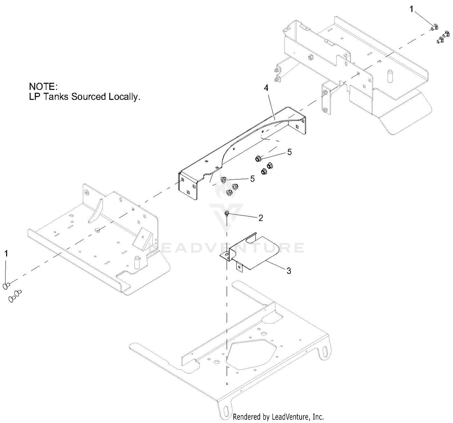 LP Tank Brackets - Center