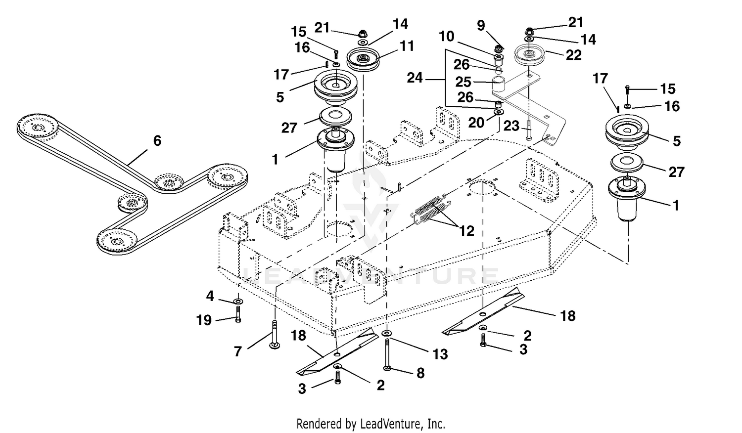 Belts, Spindles, Idlers And Baffles