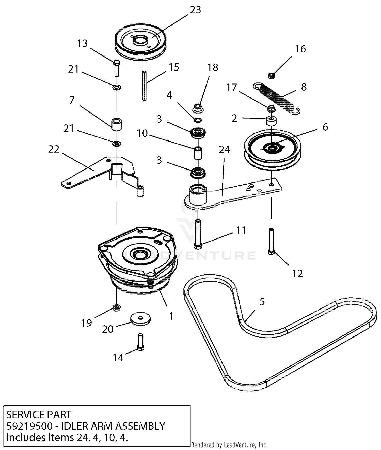 Clutch And Belt, Drive - Idler