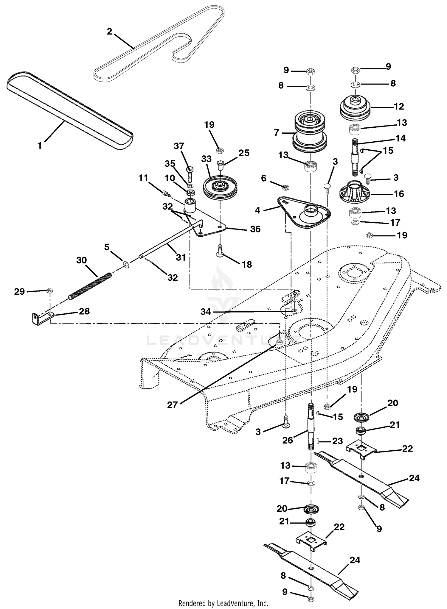 48" Mower Spindle