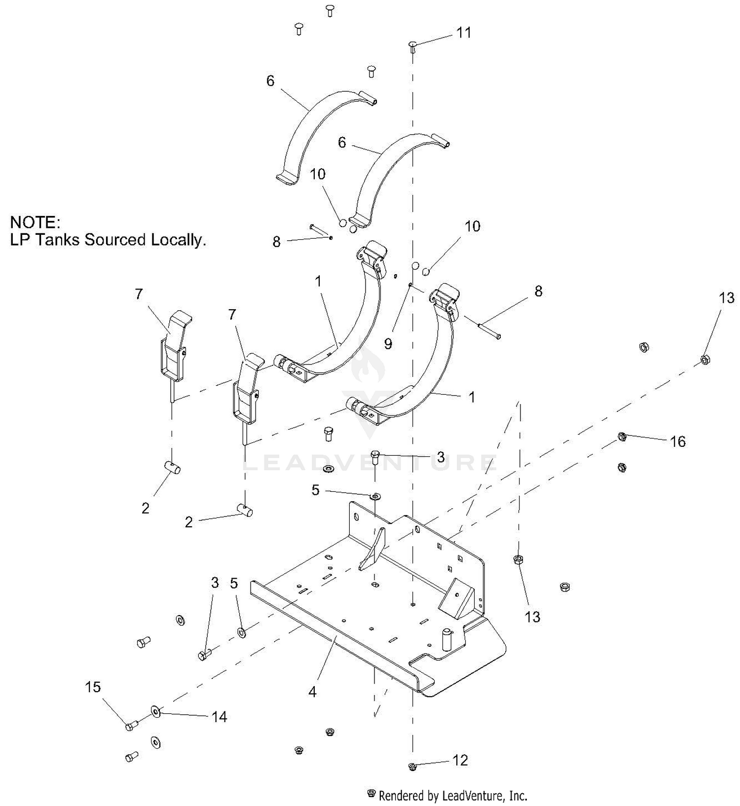 LP Tank Bracket - Left Hand