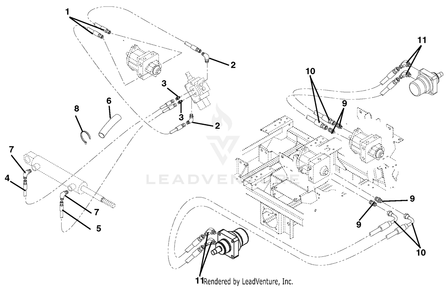 Deck Lift And Motor To Pump Circuit