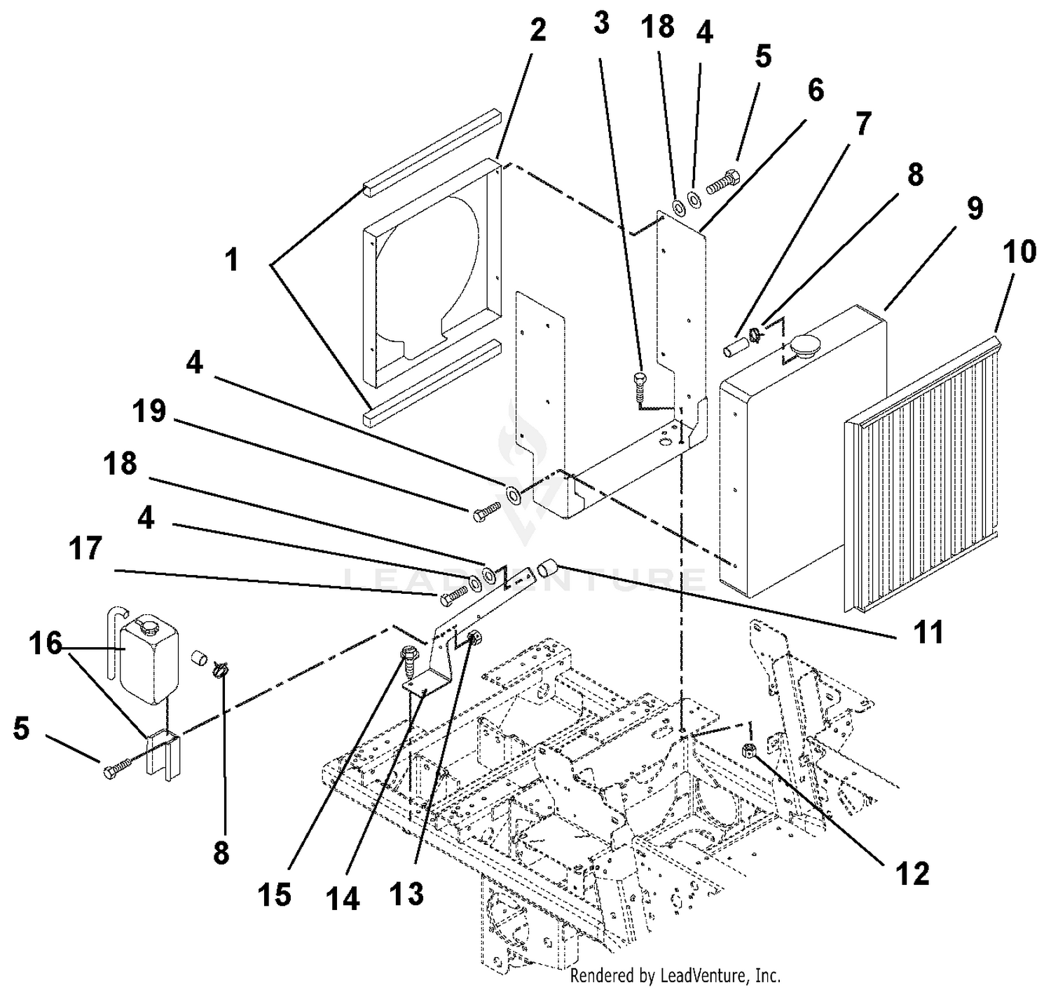 Radiator And Radiator Brackets