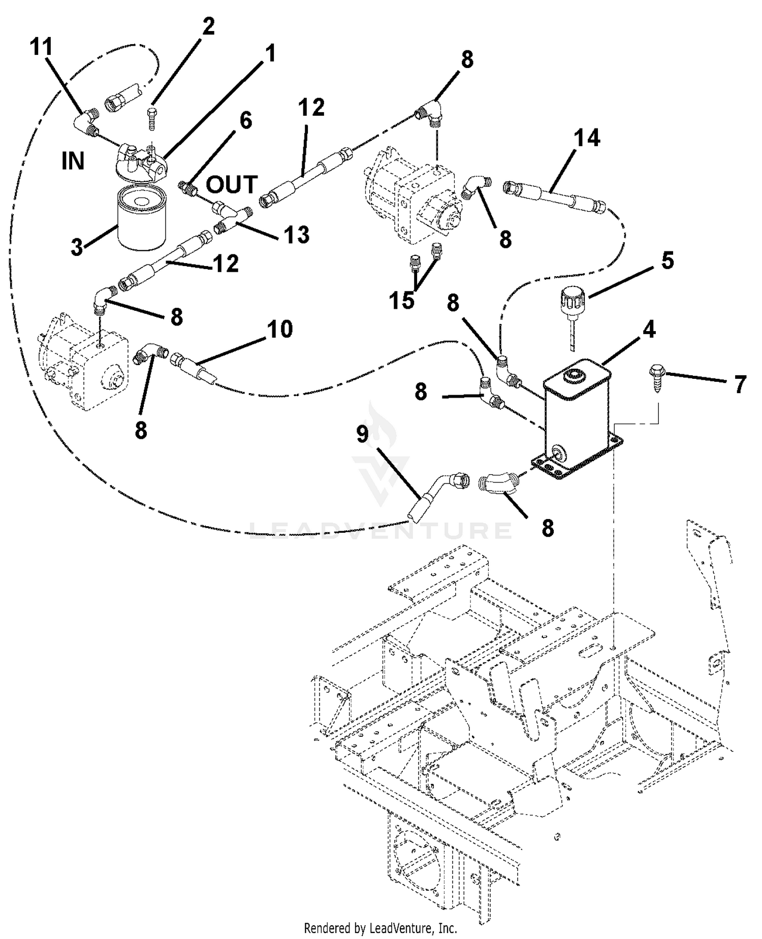 Hydraulic Tank, Filter, Pumps & Hoses