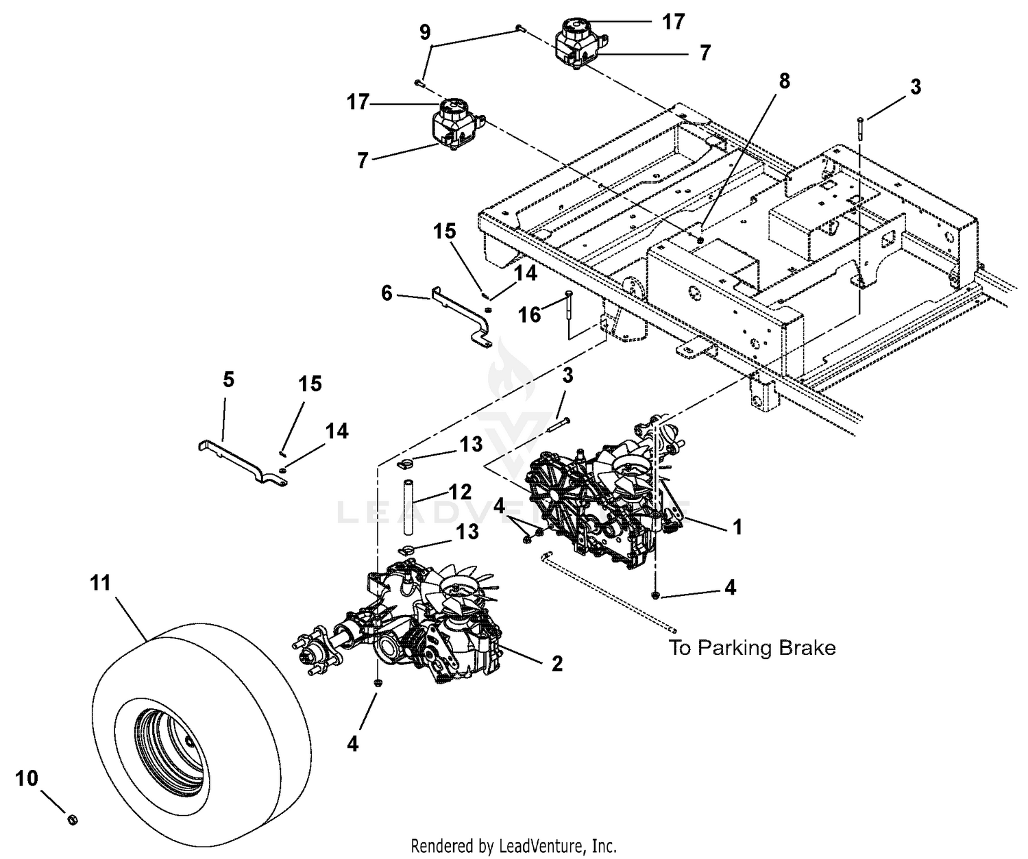 Transaxle, Dump Valves And Rear Wheels
