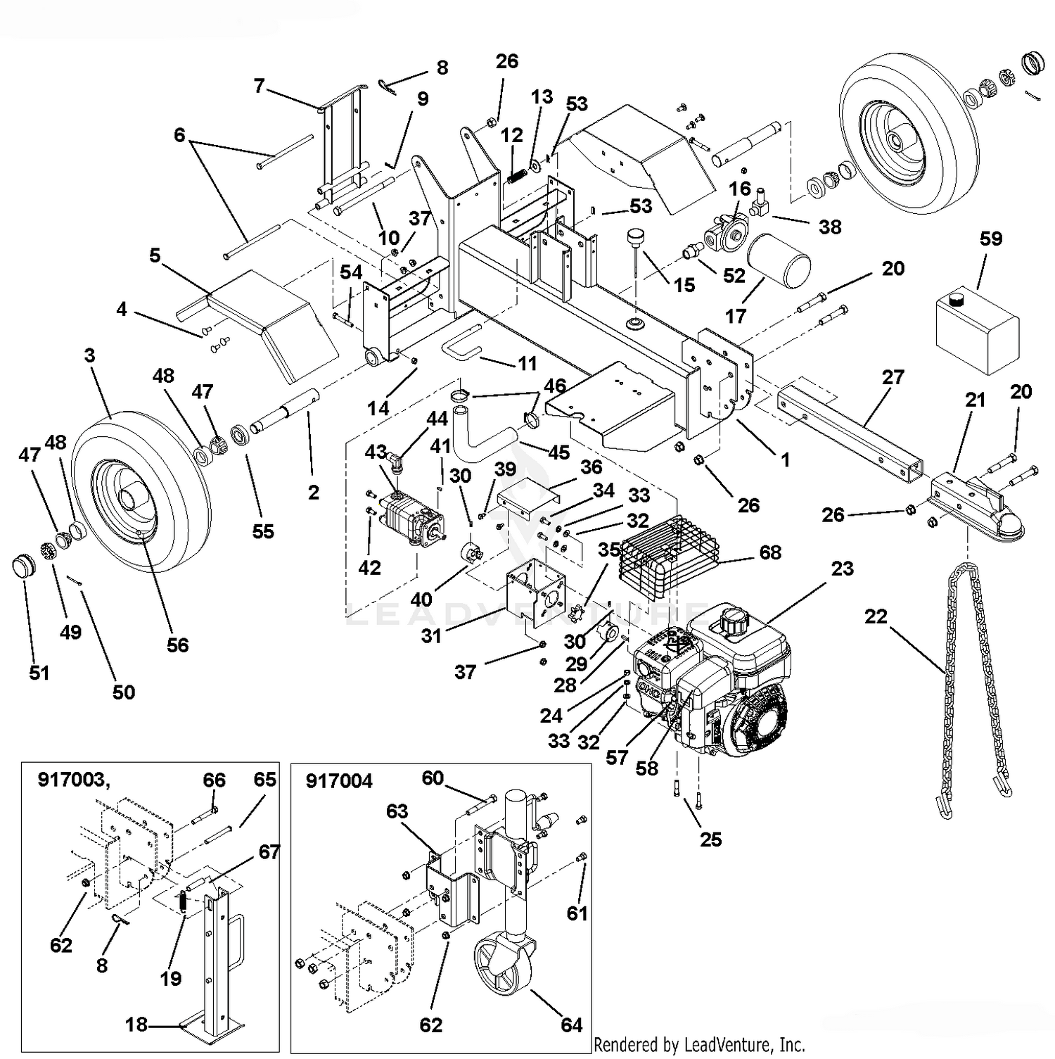 Frame, Engine And Pump