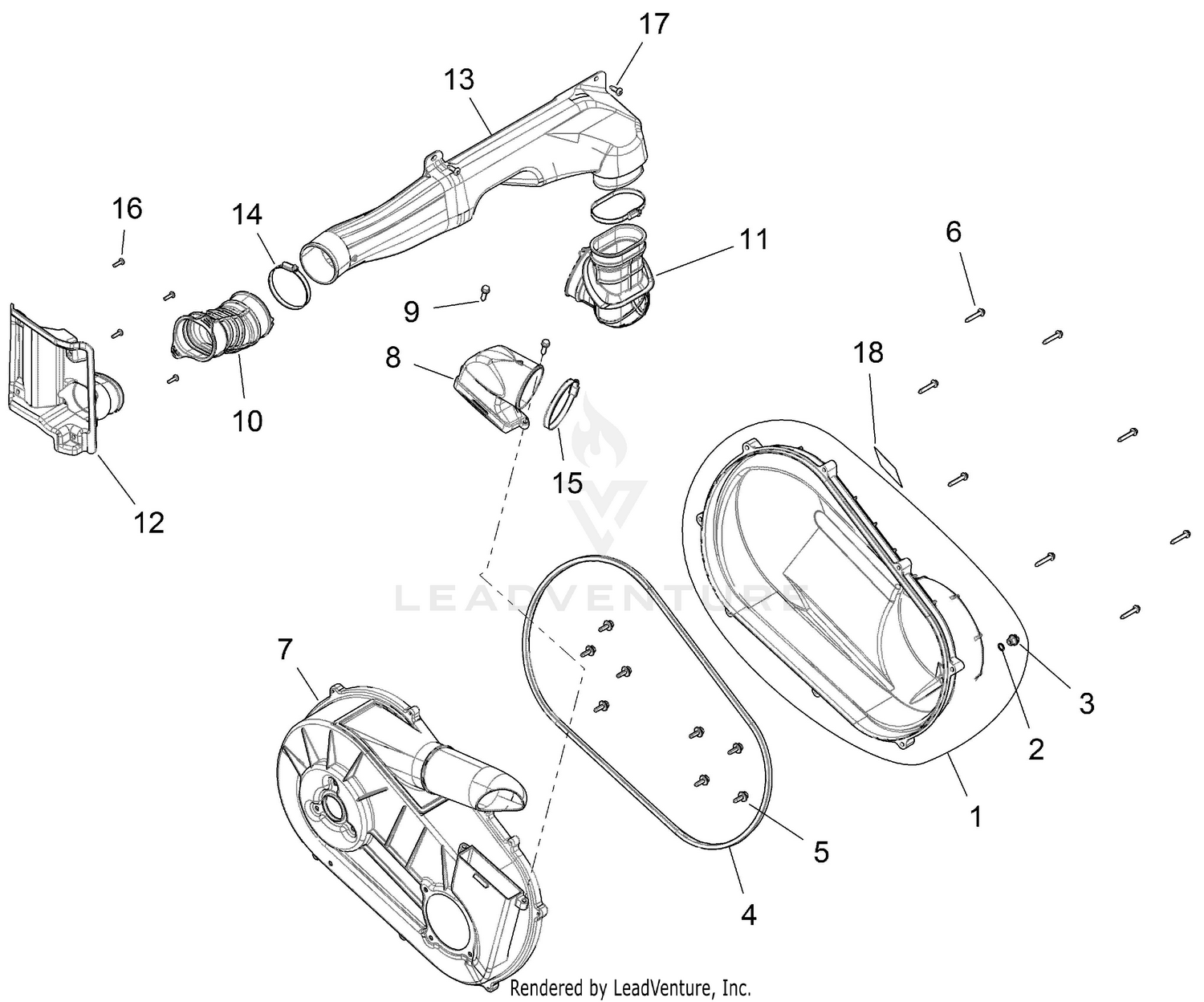 Clutch Cover And Ducting