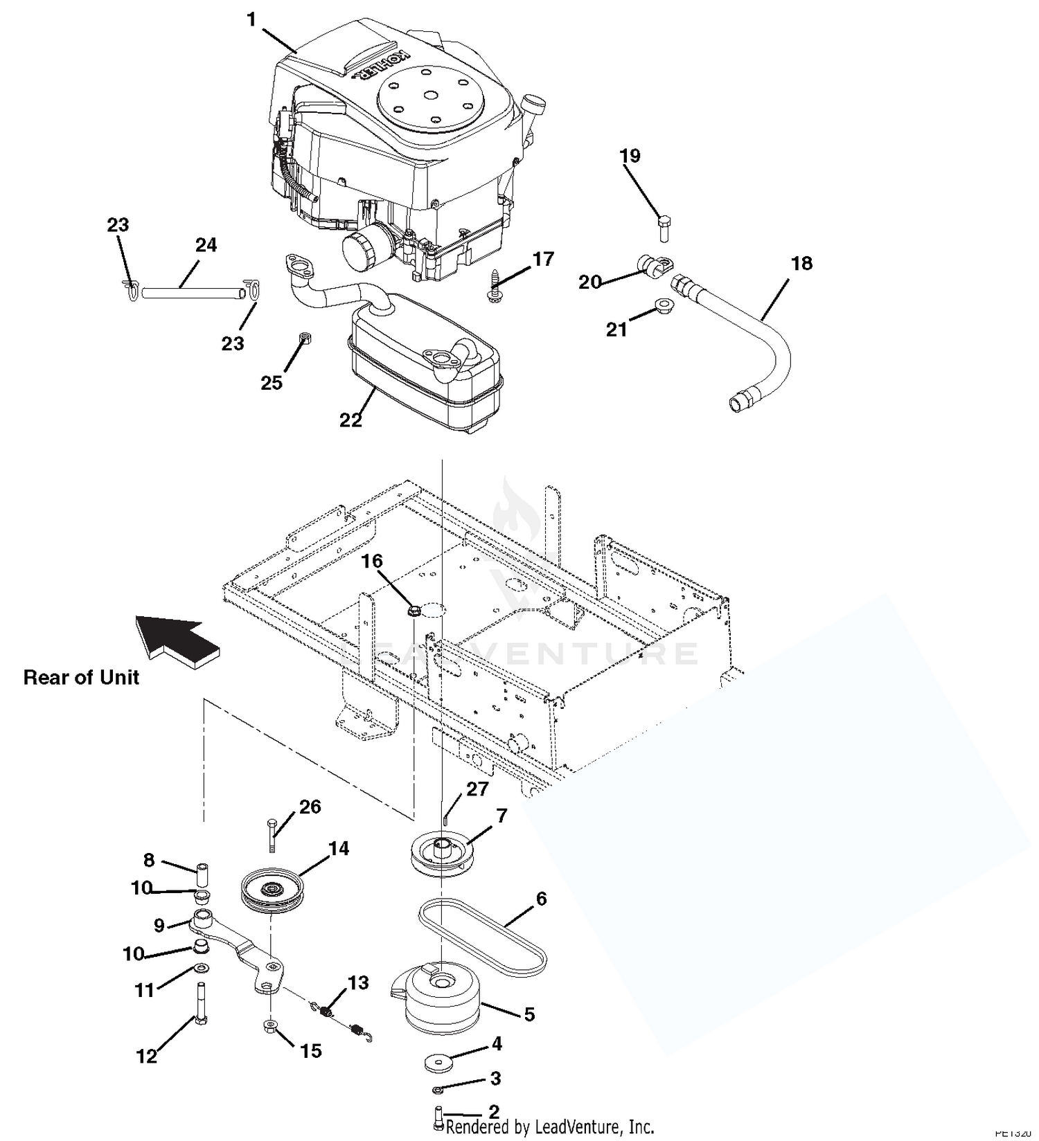 Engine, Exhaust, Belts And Idlers