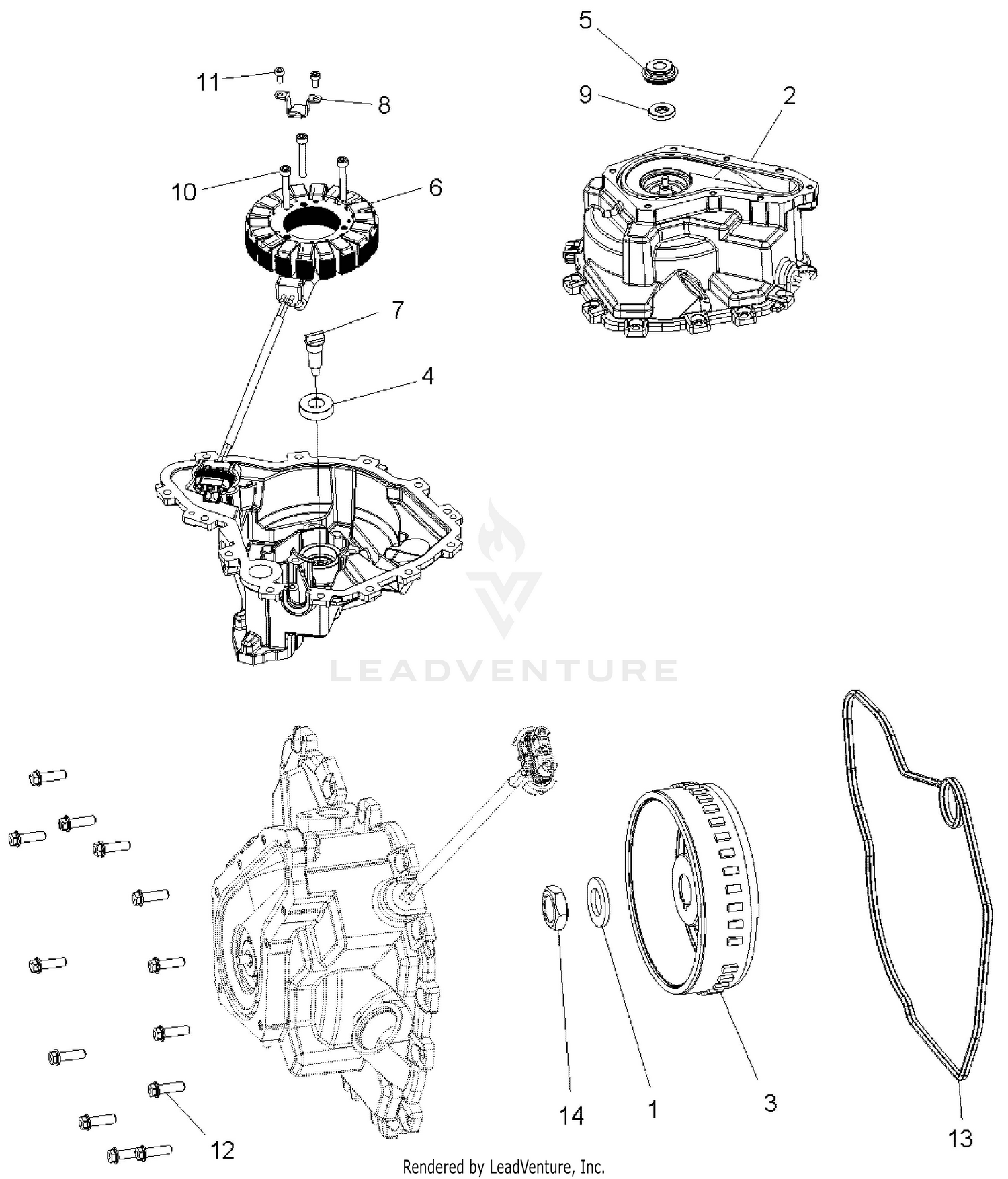 Stator Cover And Flywheel