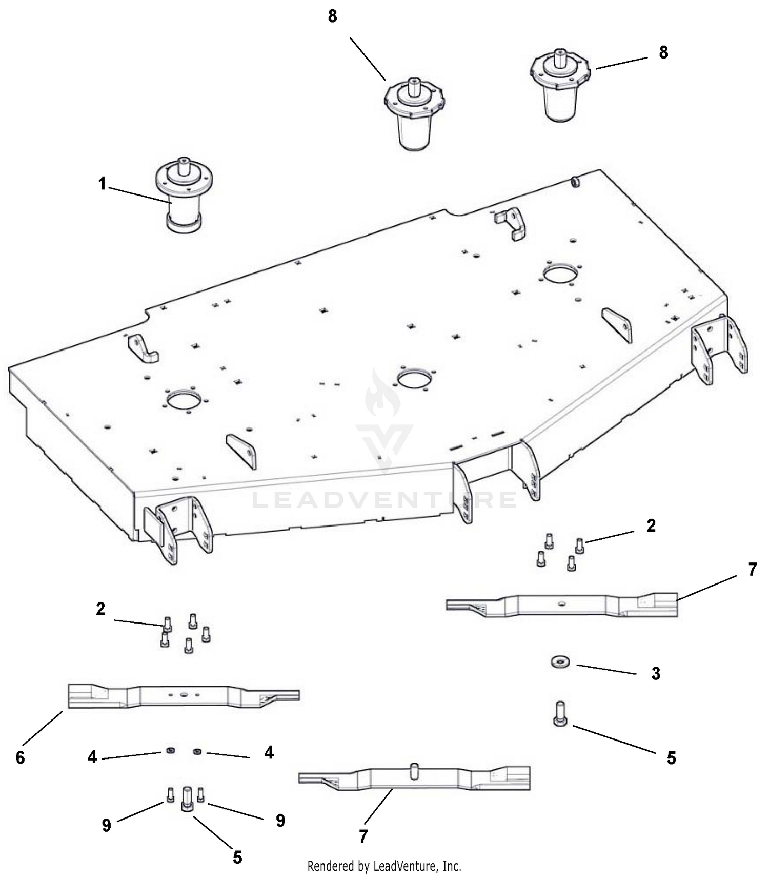 Spindles And Mower Blades