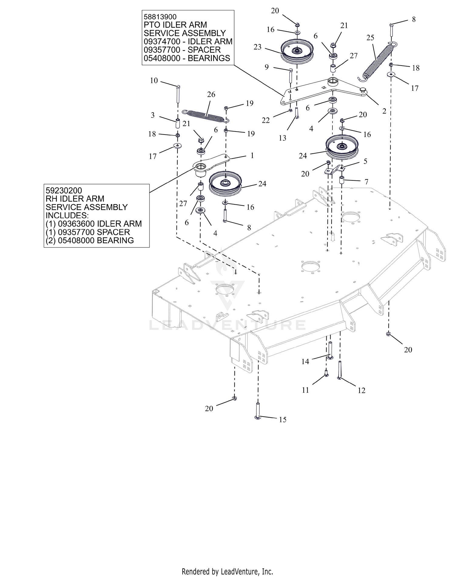 Deck Drive Idlers - 48"