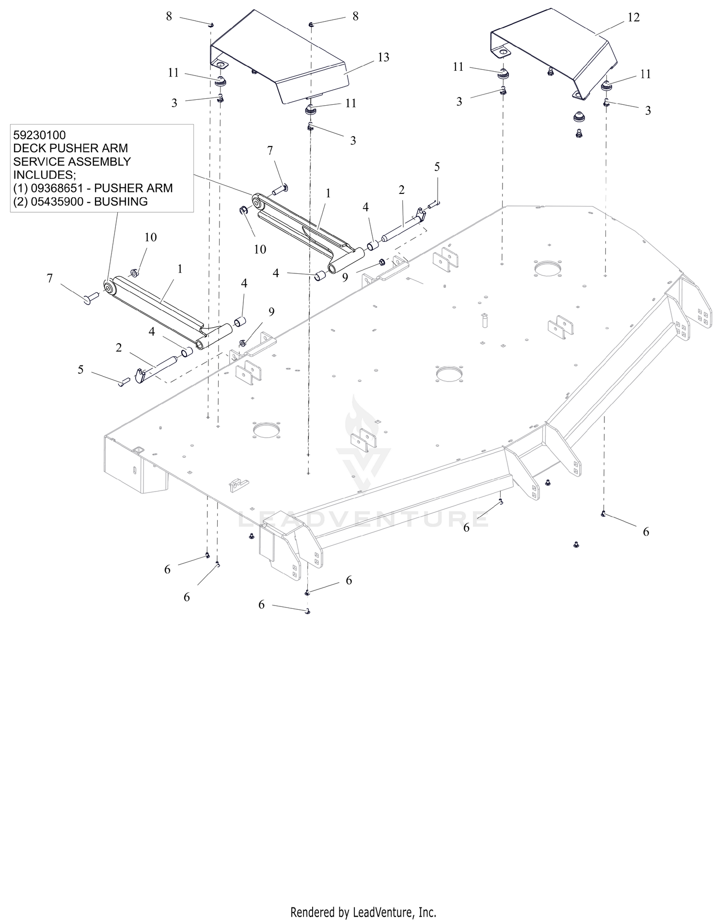 Deck Stabilizer Arms and Belt Guards - 72"