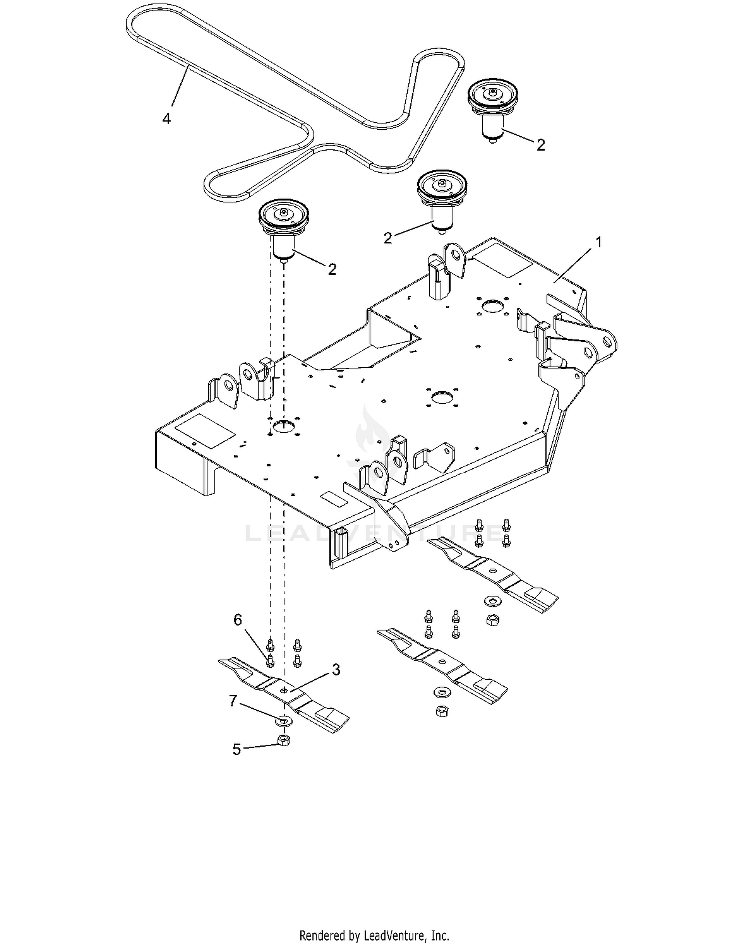 Deck, Belt, Blades And Spindles - 42"