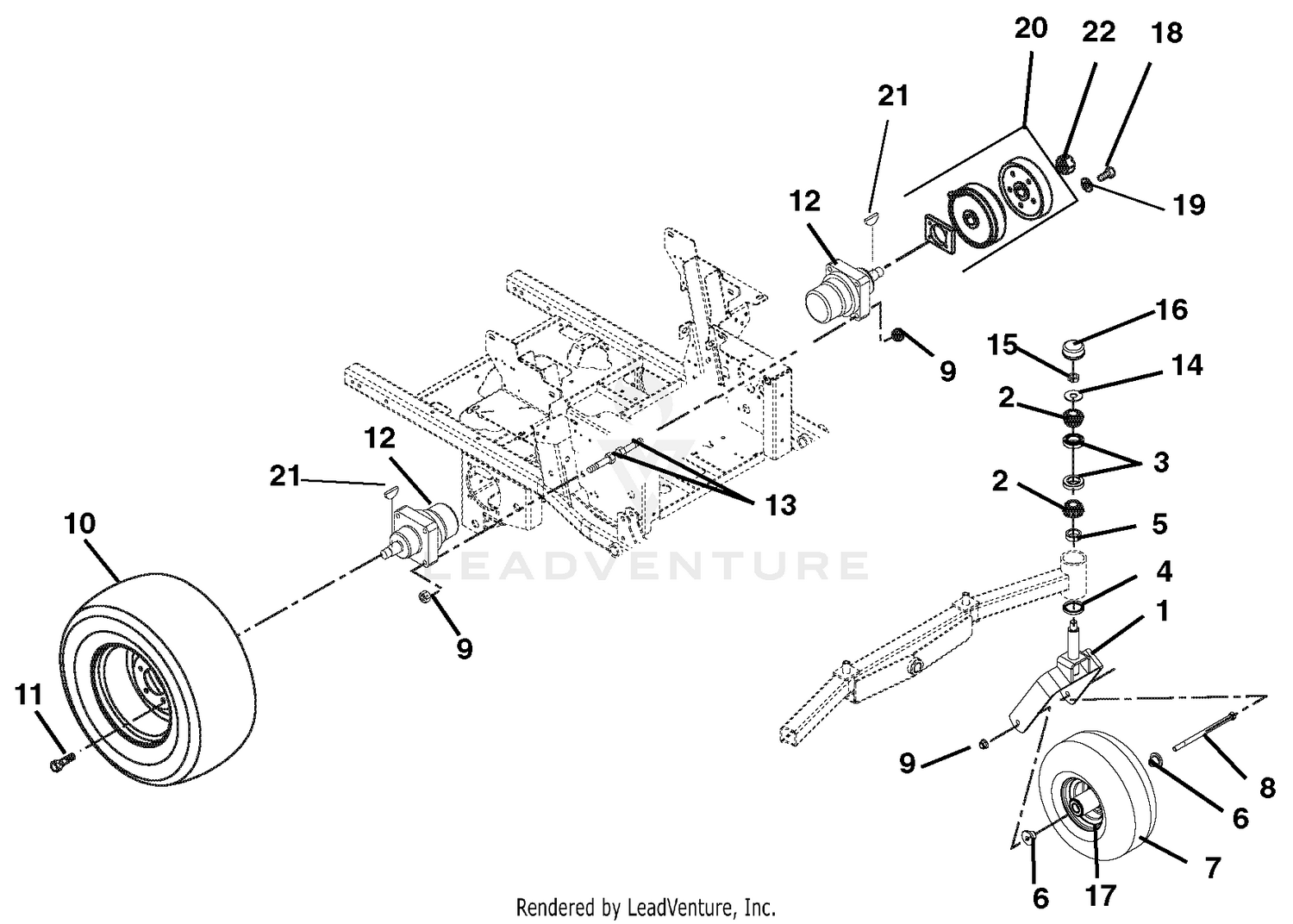 Wheel Motors, Tires, Brakes And Front Forks