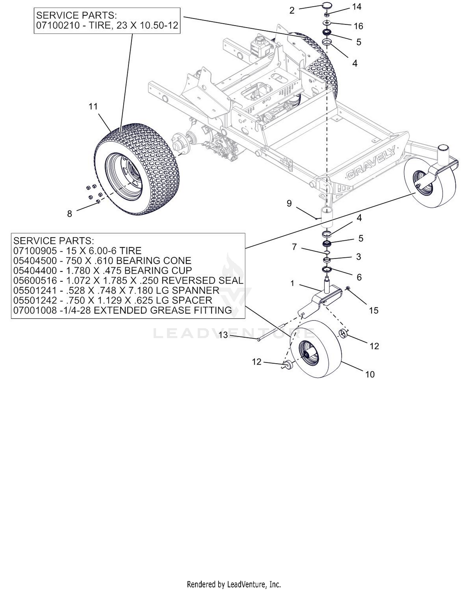Casters And Tires - 52"