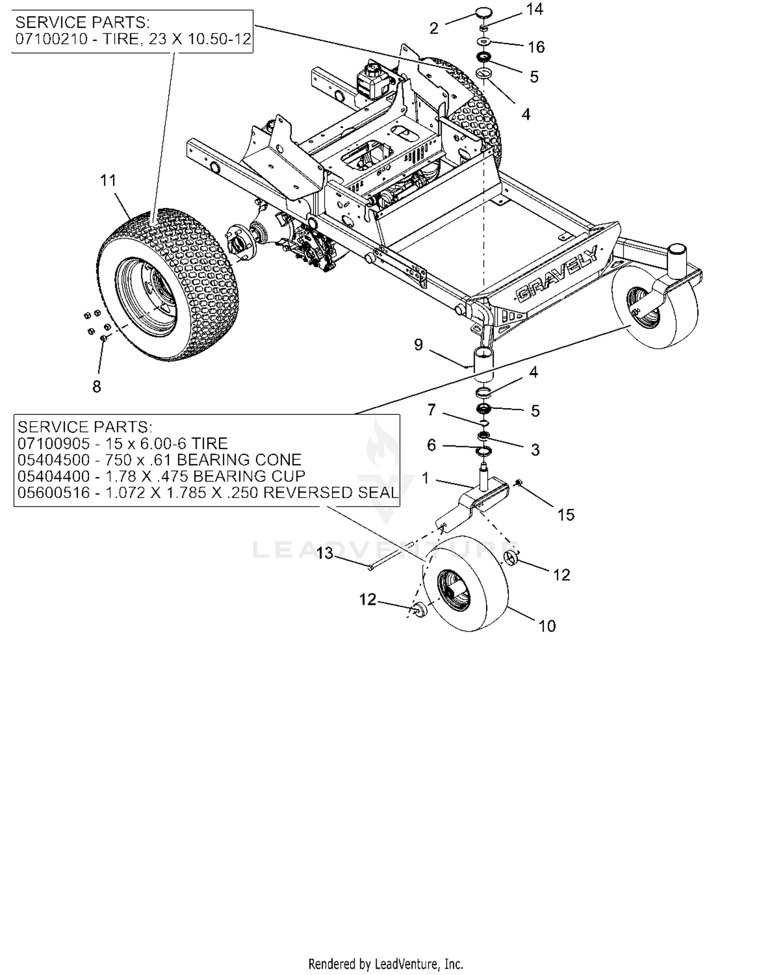 Casters And Tires - 52"