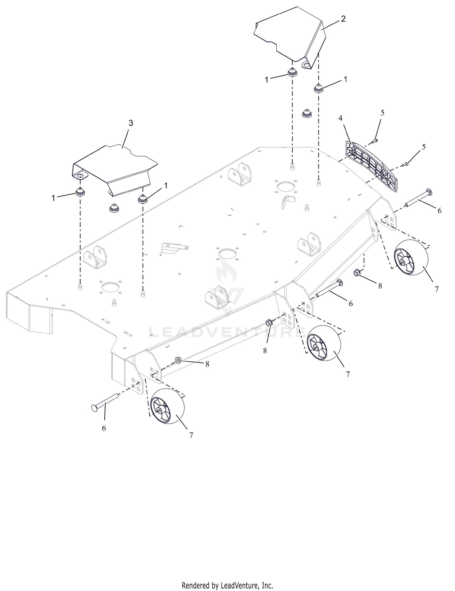Anti-Scalp Wheels and Belt Covers - 52"