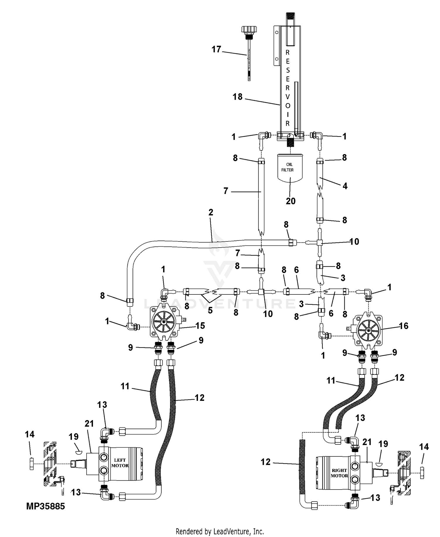 hydrostatic drive system componets