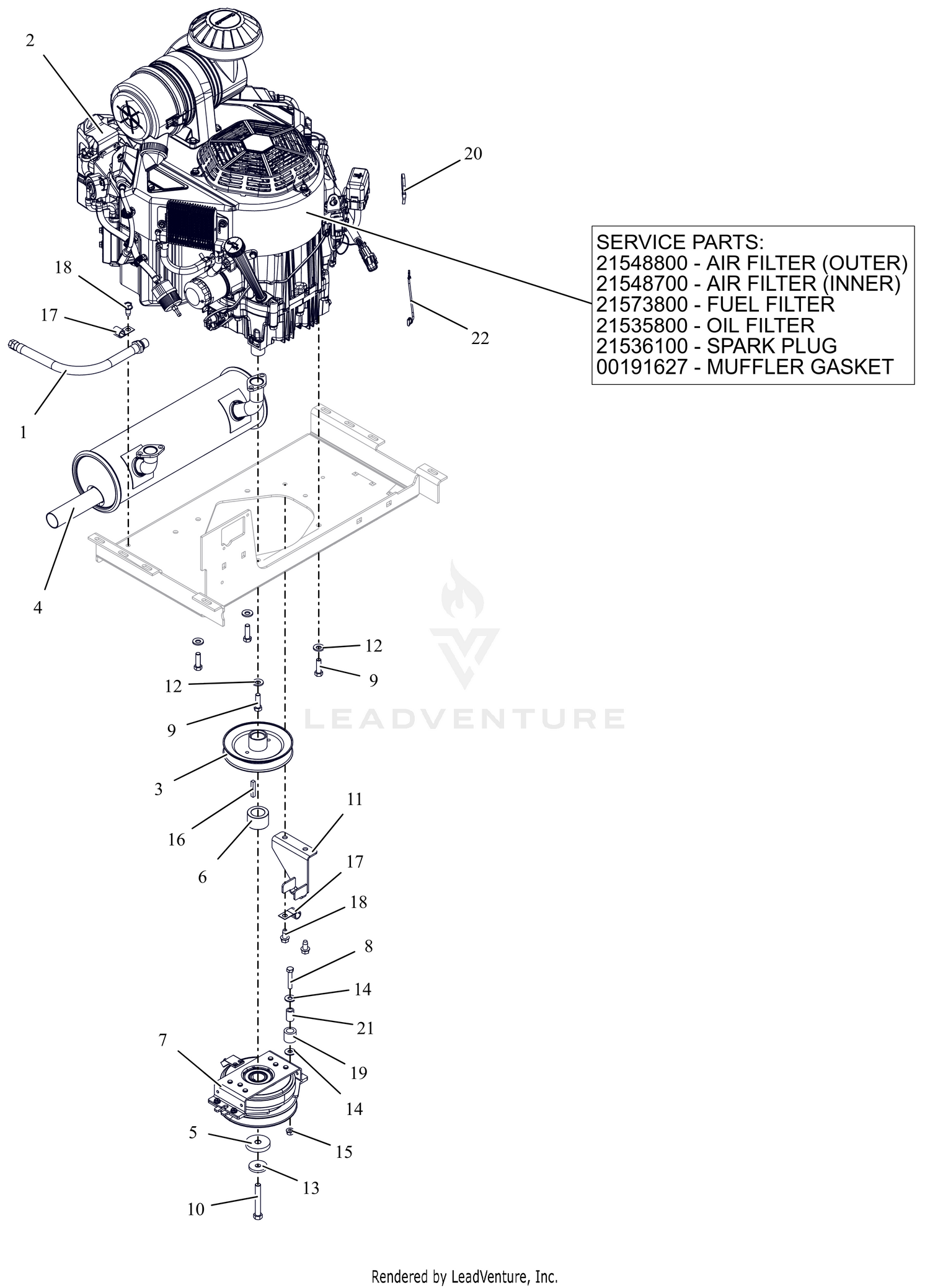 Engine - Kawasaki FX850 EFI