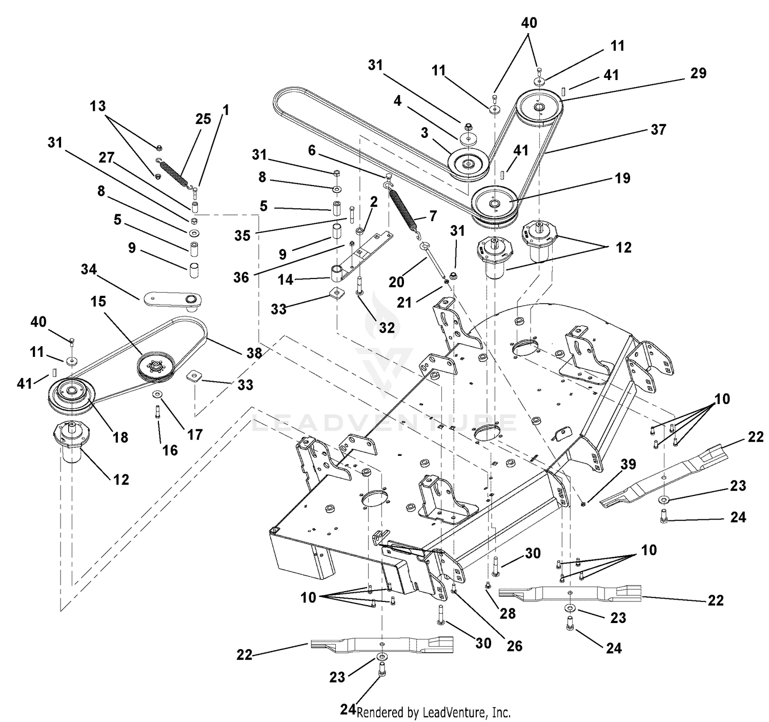 Belts, Spindles, Idlers And Blades - Side Discharg