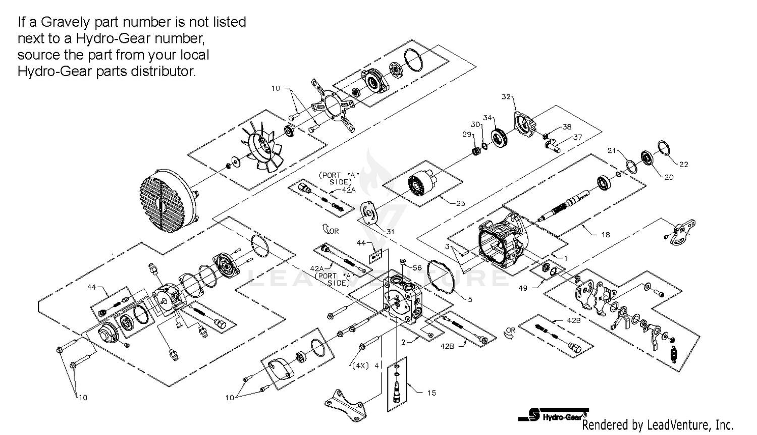 Hydro-Gear Hydrostatic Pump Left Side