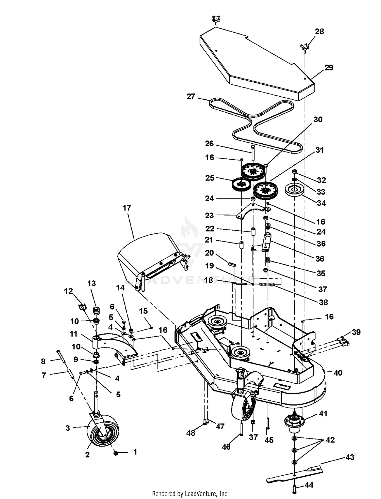 48" Deck Assembly