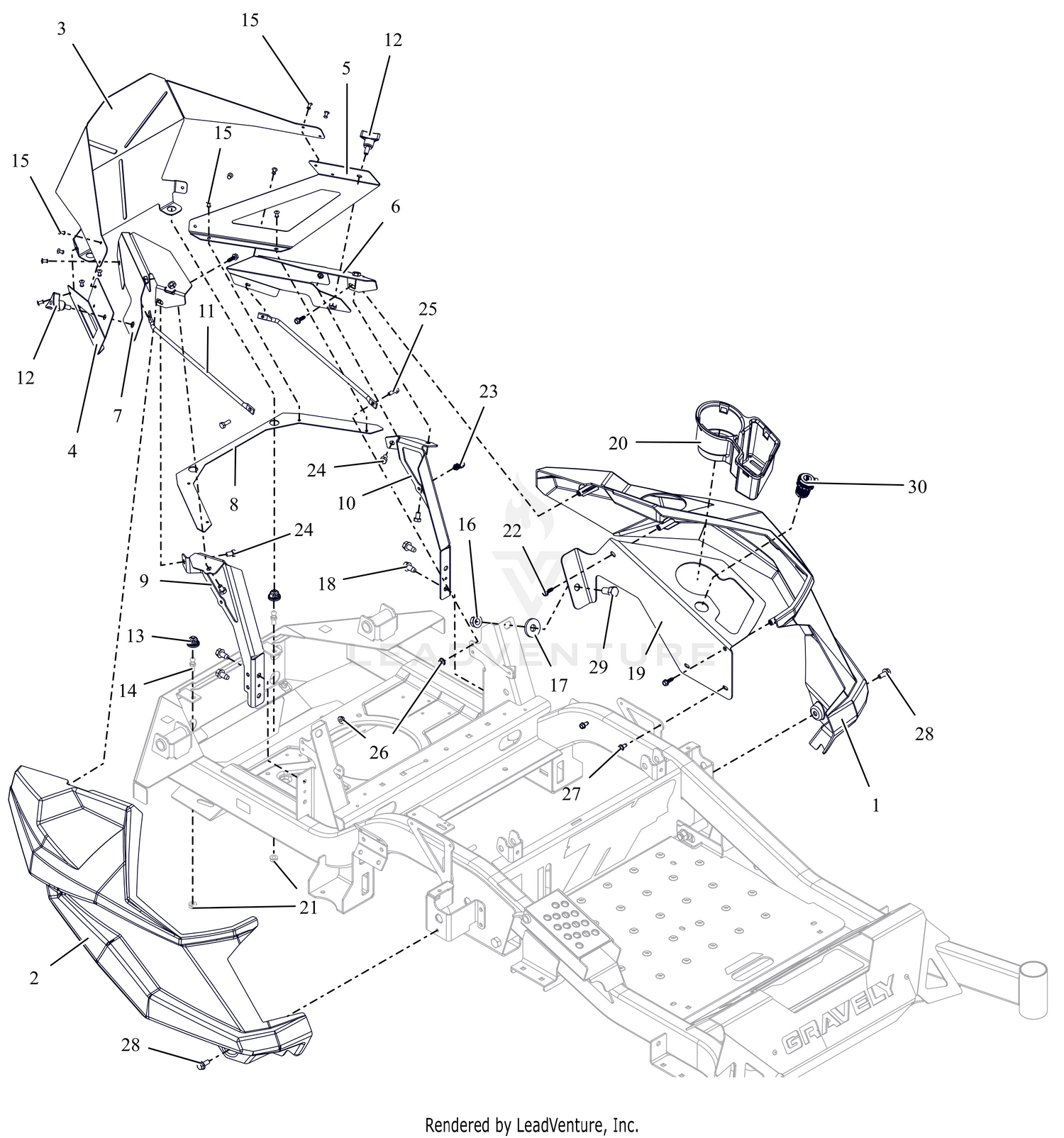 Engine Guard and Fenders - 60"