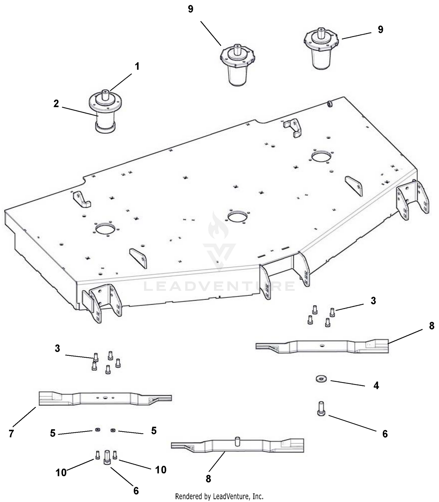 Spindles And Mower Blades