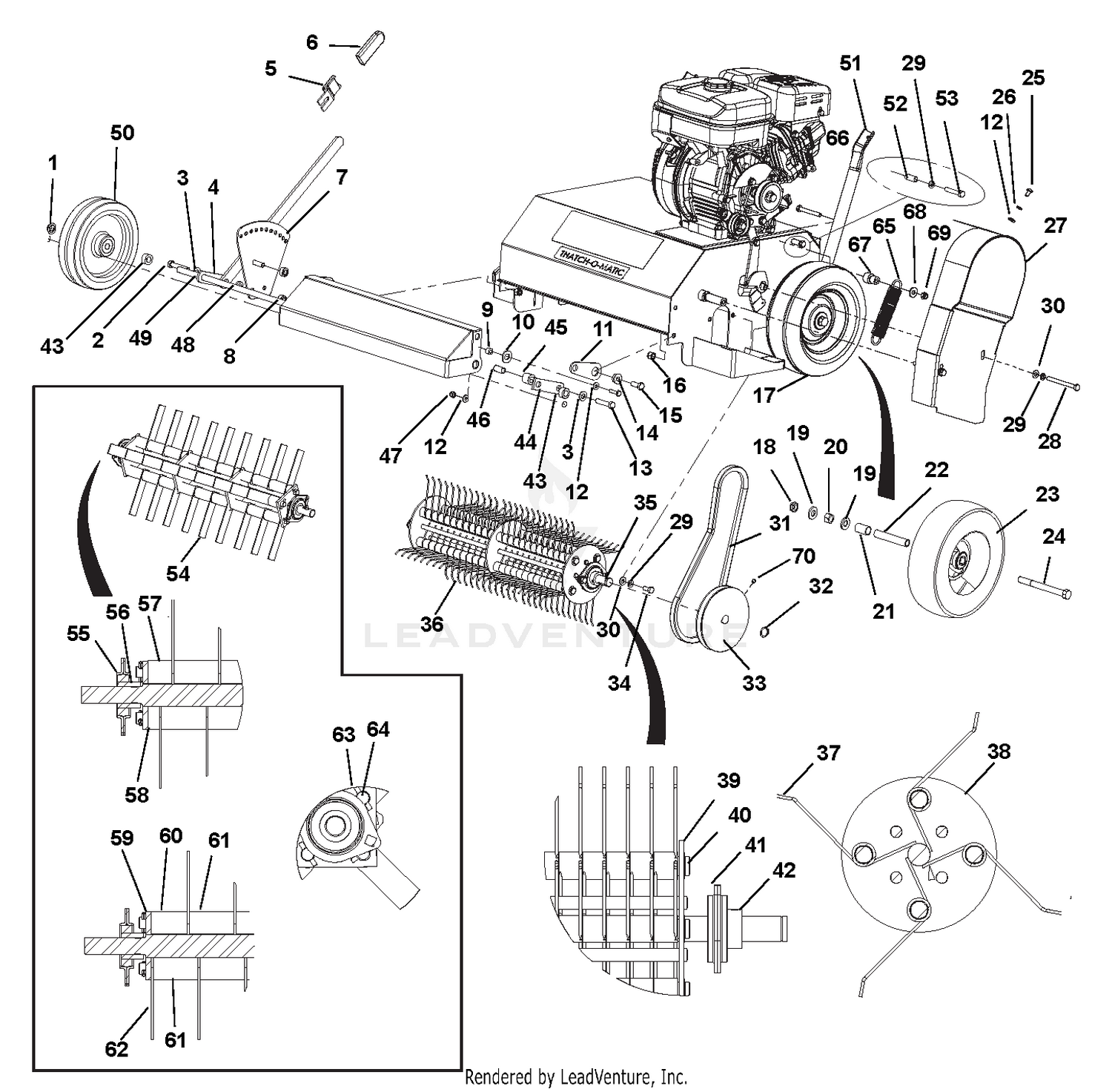Tine, Belt And Wheel Assembly