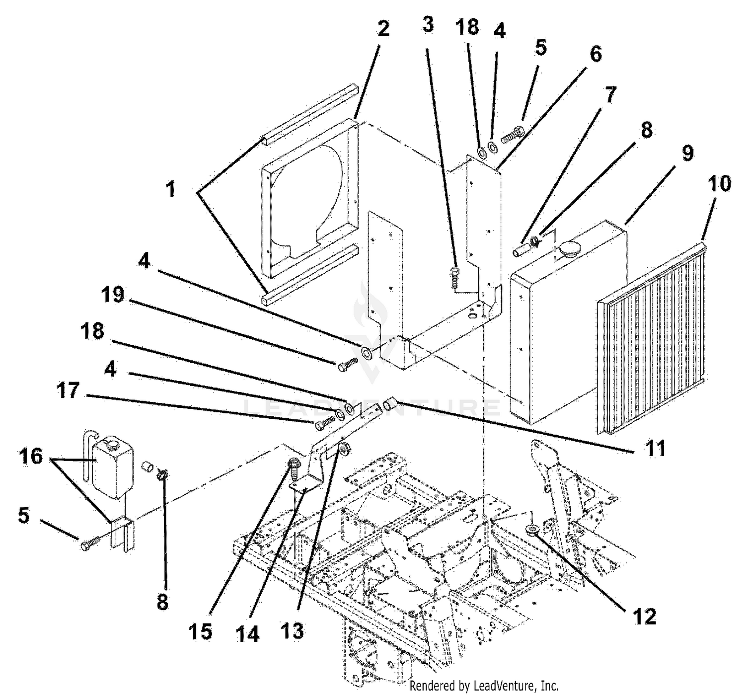 Radiator And Radiator Brackets