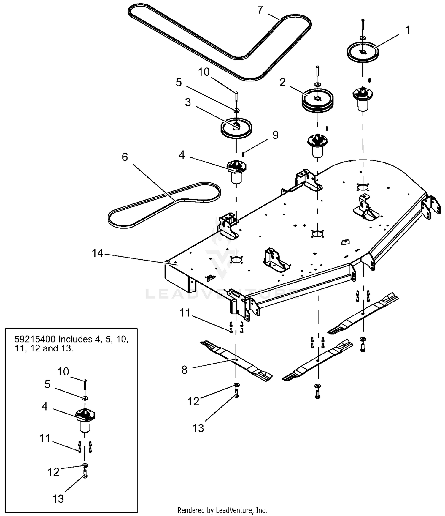 Belts, Blades And Spindles - 72 INCH