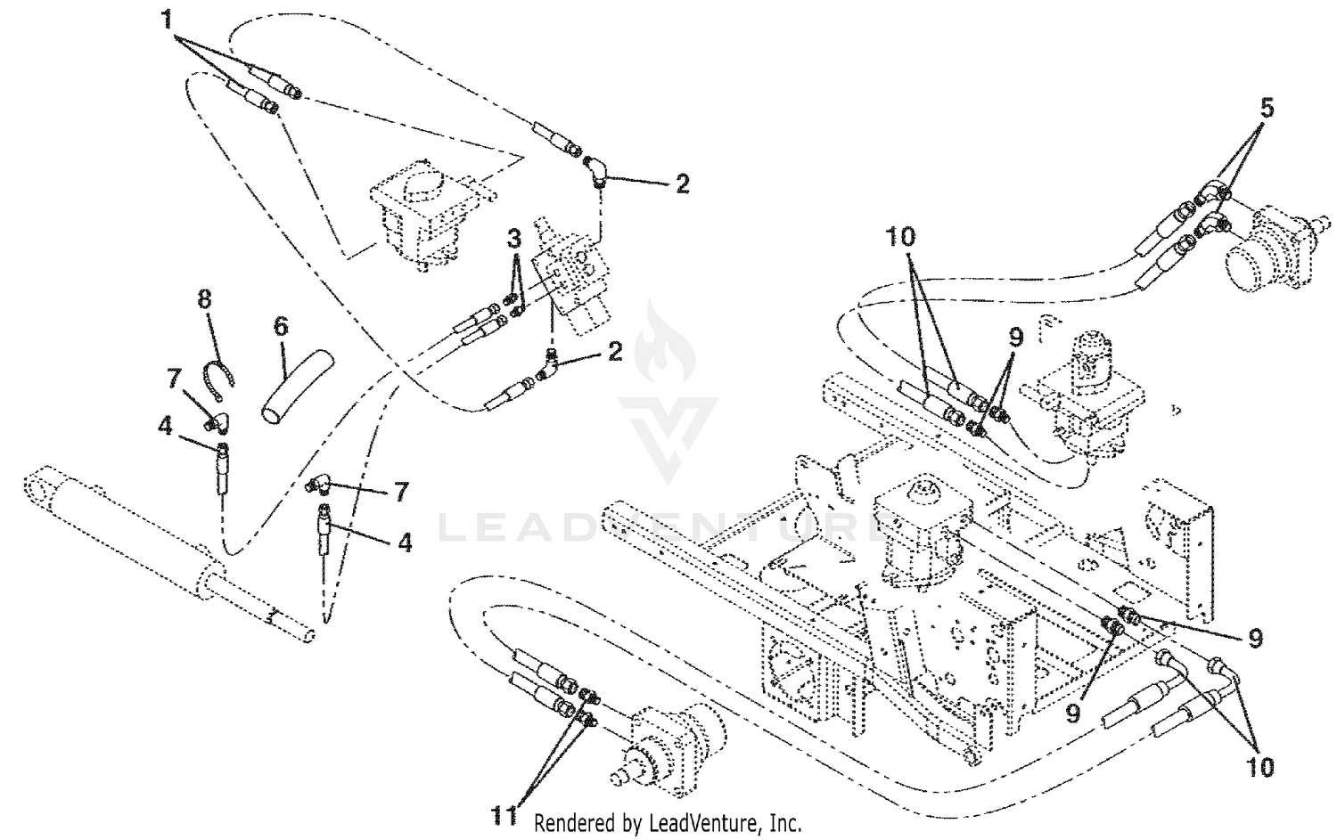 Deck Lift And Motor To Pump Circuits