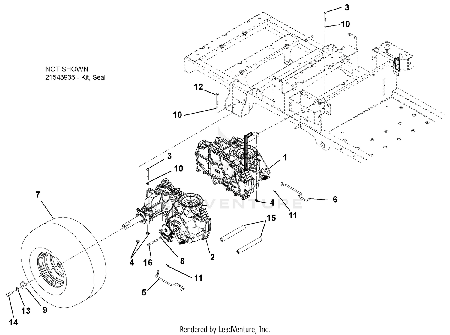 Transaxle, Dump Valves And Rear Wheels