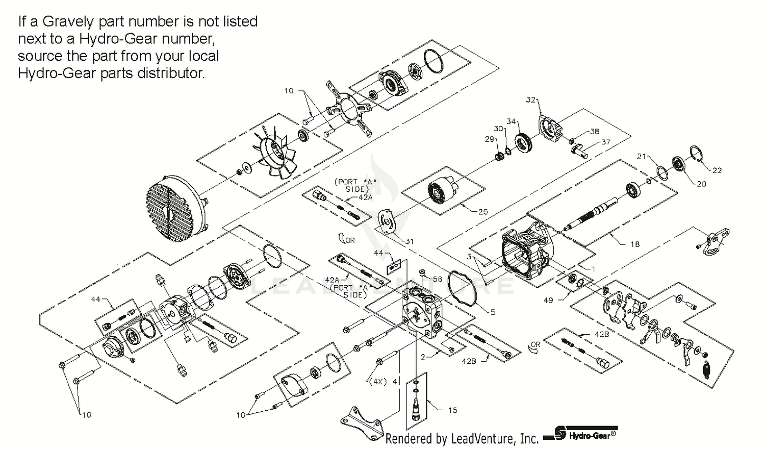 Hydro-Gear Hydrostatic Pump Left Side