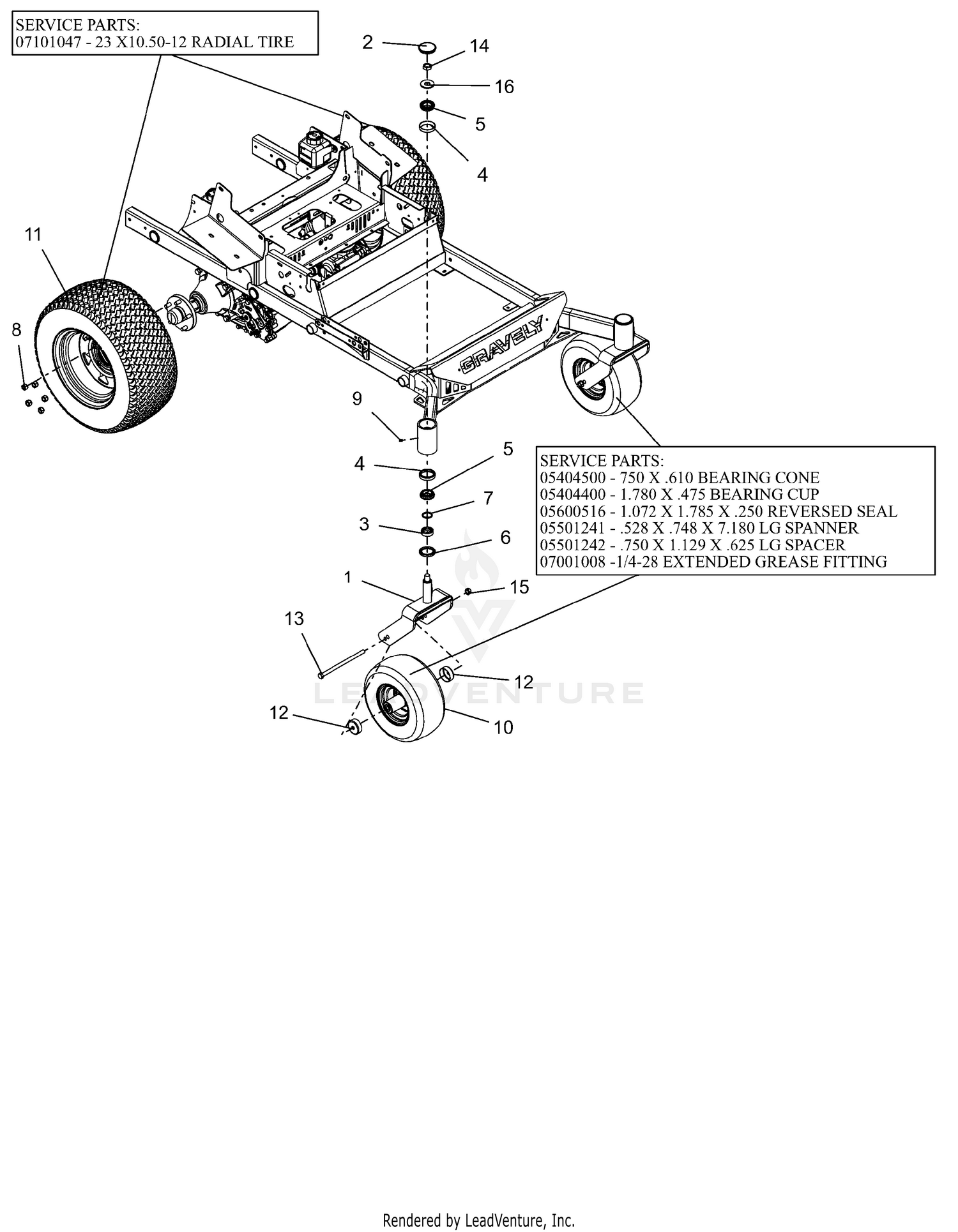Casters And Tires - 52"