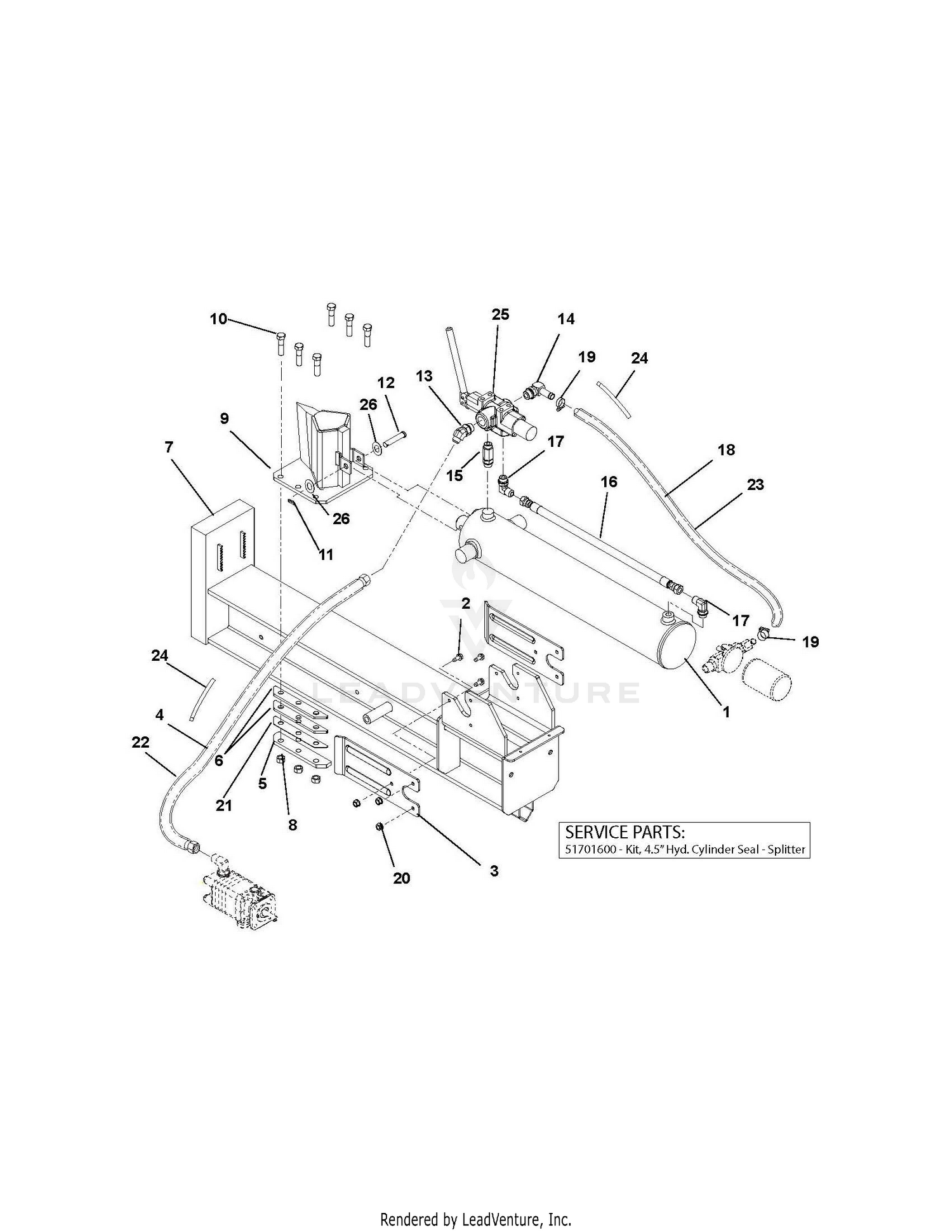 Beam And Hydraulic Cylinder