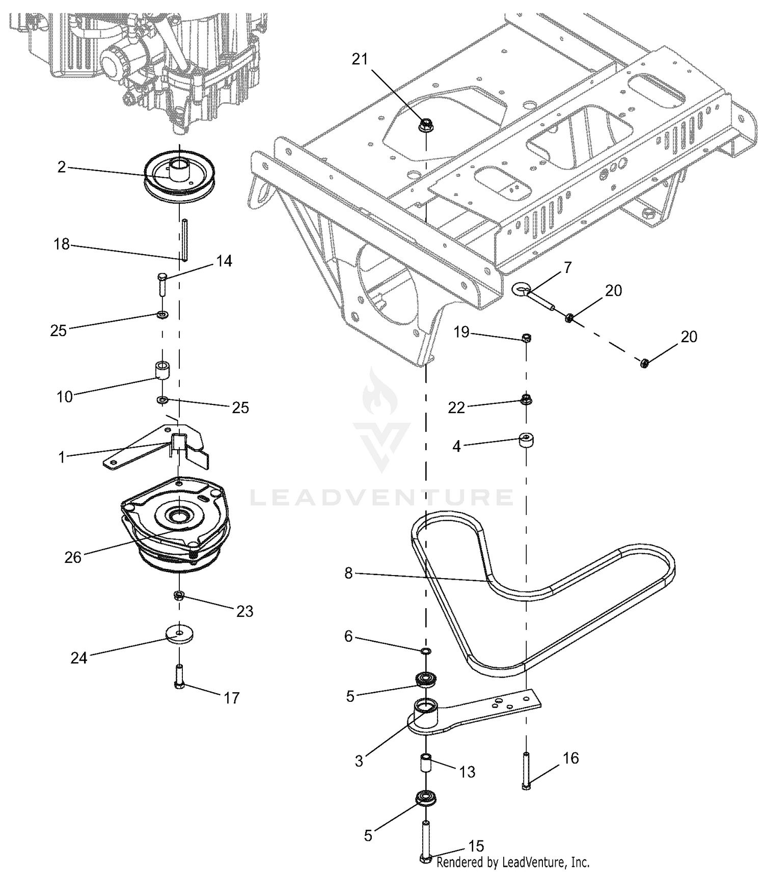 Clutch And Belt, Drive - Idler