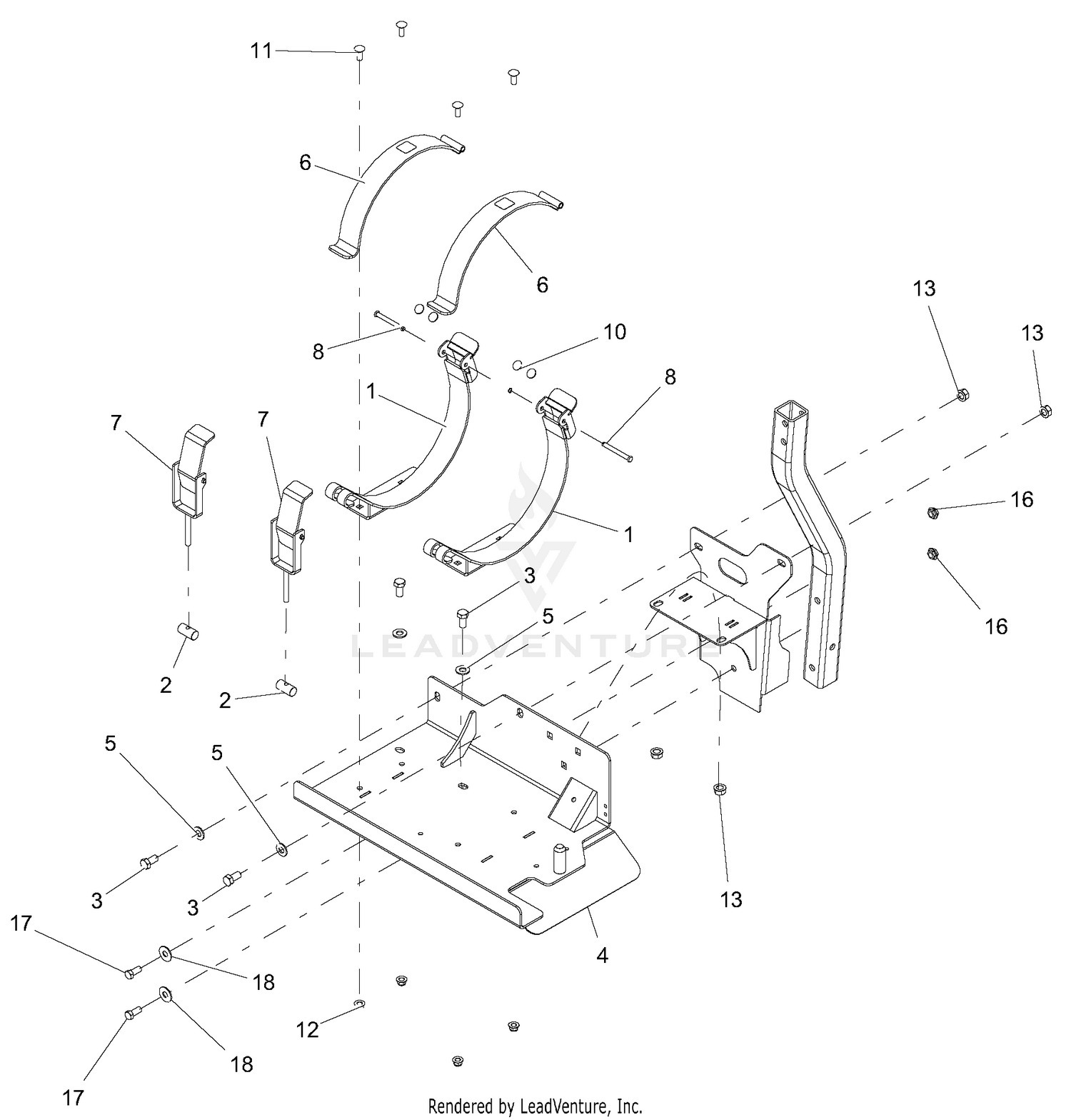 LP Tank Brackets - Left Hand